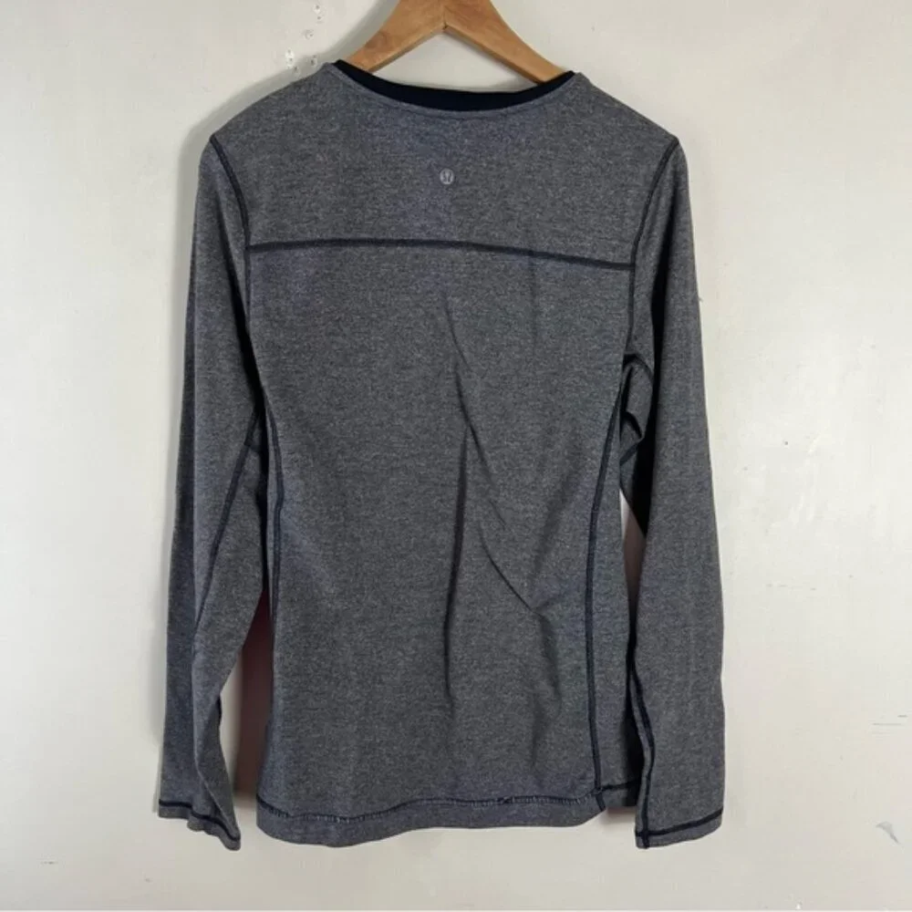 Lululemon Metal Vent Tech Long Sleeve Shirt Mens Grey Performance Active Small - Picture 2 of 11